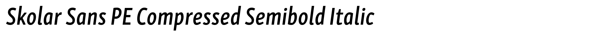 Skolar Sans PE Compressed Semibold Italic image